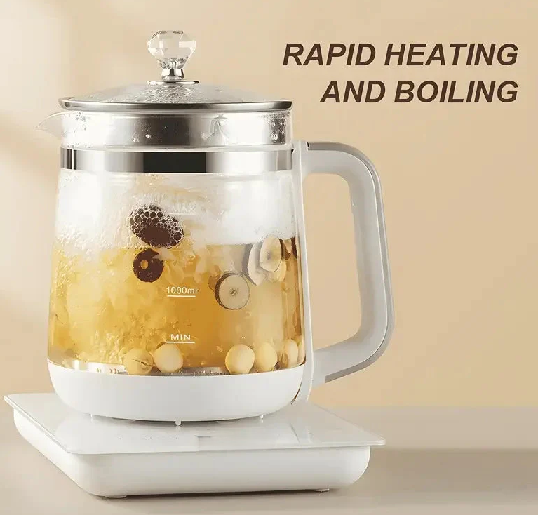 Electric Kettle, 1.8L/60.87oz Health Pot, 18 Functions, Glass Lid, Glass Kettle