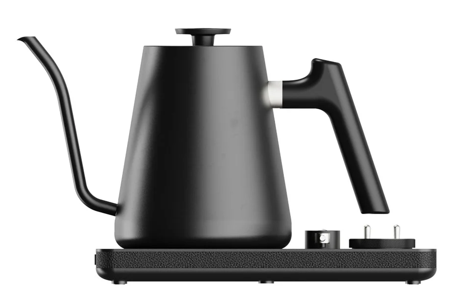 Electric Gooseneck Kettle - Pour Over Coffee & Tea - Turntable Design - Water Boiler - Quick Heating & Temperature Control - Black